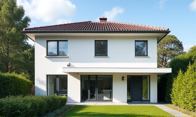 Façade rénovée d'une maison à Annemasse, après travaux