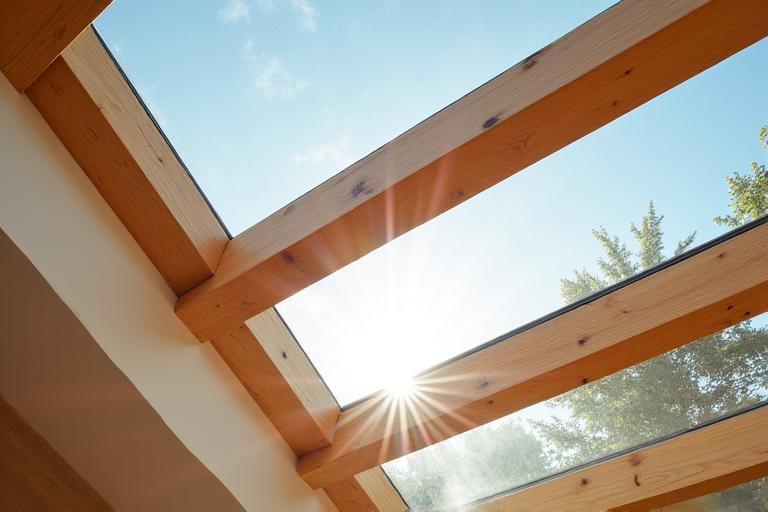 Détail de la verrière dans l'extension Annemasse